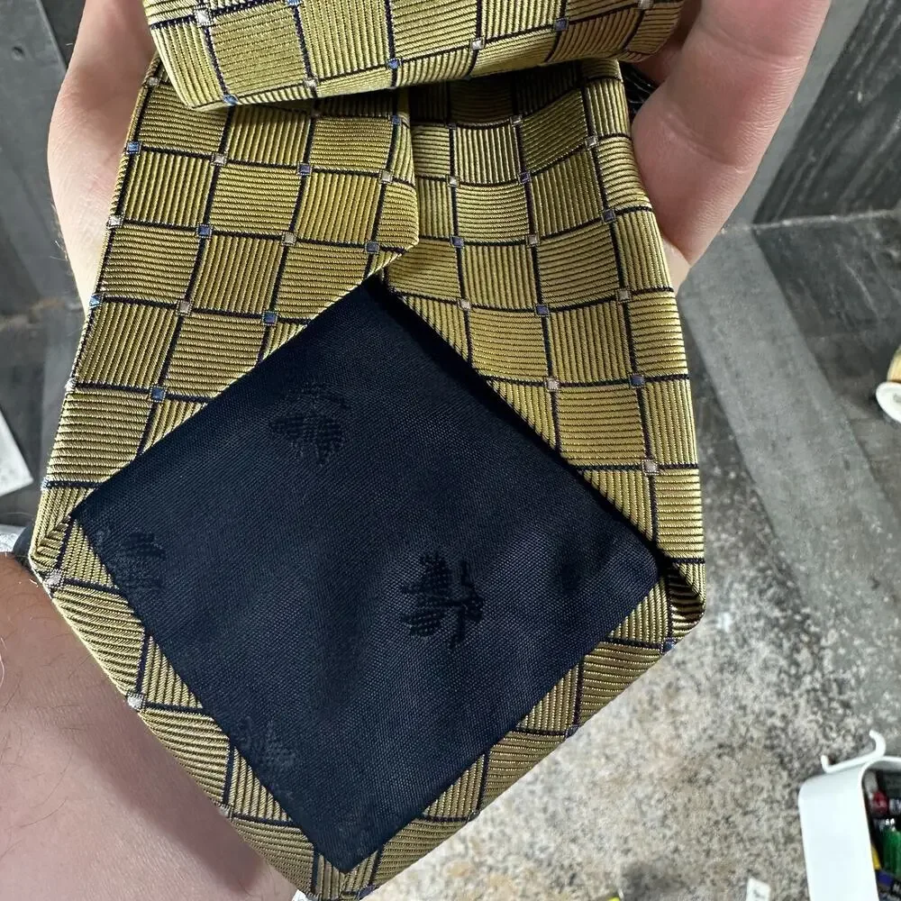 BROOKS BROTHERS‎ 346 Silk Tie Mens Geometric Pattern 3.5